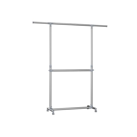 Stojak na ubrania, szary, (101-163) x 49 x (113-198) cm