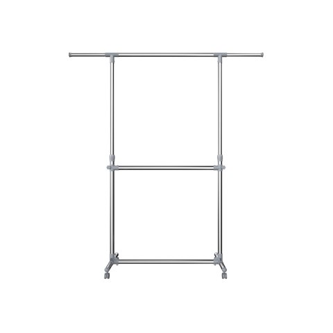Stojak na ubrania, szary, (101-163) x 49 x (113-198) cm