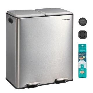 Kosz kuchenny 2 x 30 l atramentowy czarny