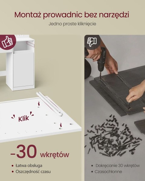 Toaletka z lustrem LED z dwiema szafkami