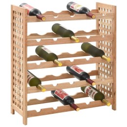  Stojak na 25 butelek wina, lite drewno orzechowe, 63x25x73 cm Lumarko!
