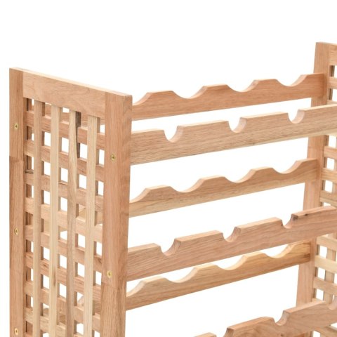  Stojak na 25 butelek wina, lite drewno orzechowe, 63x25x73 cm Lumarko!