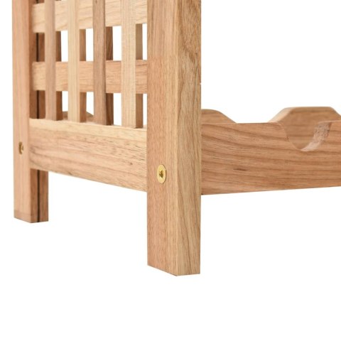  Stojak na 25 butelek wina, lite drewno orzechowe, 63x25x73 cm Lumarko!