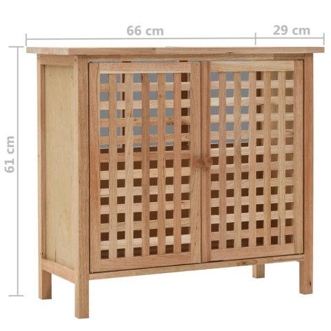  Szafka pod umywalkę z drewna orzecha włoskiego, 66 x 29 x 61 cm Lumarko!