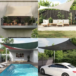 Żagiel przeciwsłoneczny, 160 g/m², kolor taupe, 3x3 m, HDPE