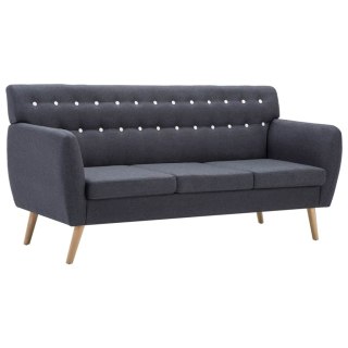  3-osobowa sofa tapicerowana tkaniną, 172x70x82 cm, ciemnoszara Lumarko!