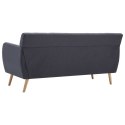  3-osobowa sofa tapicerowana tkaniną, 172x70x82 cm, ciemnoszara Lumarko!
