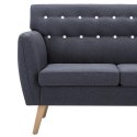  3-osobowa sofa tapicerowana tkaniną, 172x70x82 cm, ciemnoszara Lumarko!