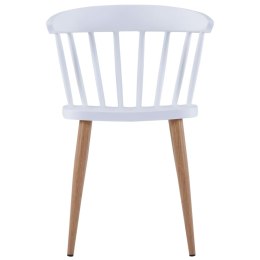  Krzesła jadalniane, 2 szt., białe, plastik Lumarko!
