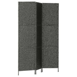 Lumarko 3-panelowy parawan pokojowy, czarny 116 x 160 cm, hiacynt wodny
