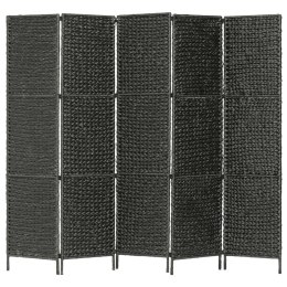 Lumarko 5-panelowy parawan pokojowy, czarny, 193x160 cm, hiacynt wodny