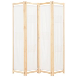  Parawan 4-panelowy, kremowy, 160x170x4 cm, tkanina Lumarko!