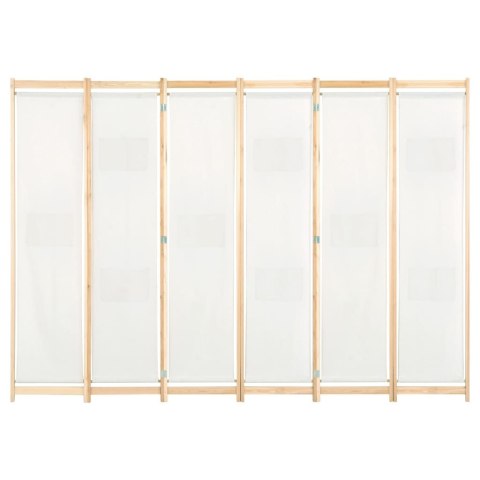  Parawan 6-panelowy, kremowy, 240 x 170 x 4 cm, tkanina Lumarko!