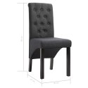  Krzesła stołowe, 2 szt., ciemnoszare, tapicerowane tkaniną Lumarko!