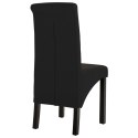  Krzesła stołowe, 2 szt., czarne, tapicerowane tkaniną Lumarko!