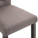  Krzesła stołowe, 2 szt., kolor taupe, tapicerowane tkaniną Lumarko!