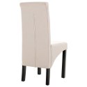  Krzesła stołowe, 2 szt., kremowe, tapicerowane tkaniną Lumarko!