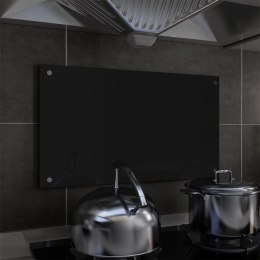 Lumarko Panel ochronny do kuchni, czarny, 70x40 cm, szkło hartowane