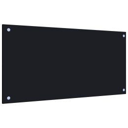 Lumarko Panel ochronny do kuchni, czarny, 80x40 cm, szkło hartowane