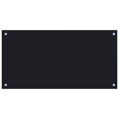  Panel ochronny do kuchni, czarny, 80x40 cm, szkło hartowane Lumarko!