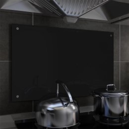 Lumarko Panel ochronny do kuchni, czarny, 80x50 cm, szkło hartowane