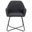  Krzesła stołowe, 2 szt., czarne, tapicerowane tkaniną Lumarko!