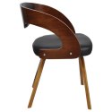  Krzesła stołowe, 4 szt., brązowe, gięte drewno i sztuczna skóra Lumarko!