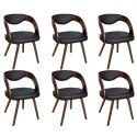  Krzesła stołowe, 6 szt., brązowe, sztuczna skóra Lumarko!
