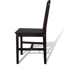  Krzesła stołowe, 6 szt., brązowe, drewno sosnowe Lumarko!