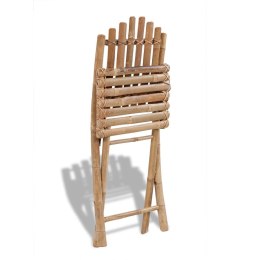  Składane krzesła ogrodowe, 4 szt., bambusowe Lumarko!