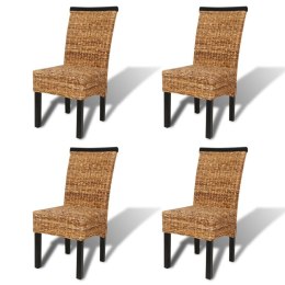  Krzesła stołowe, 4 szt., abaka i lite drewno mango Lumarko!