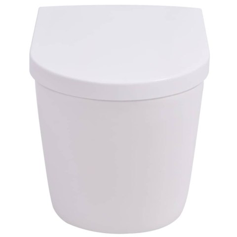  Podwieszana toaleta ceramiczna ze spłuczką, biała Lumarko!