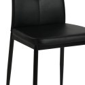  Krzesła stołowe, 6 szt., czarne, sztuczna skóra Lumarko!