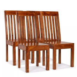  Krzesła z litego drewna stylizowanego na sheesham, 4 szt. Lumarko!