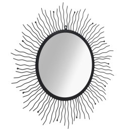  Ogrodowe lustro ścienne w kształcie słońca, 80 cm, czarne Lumarko!