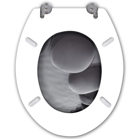  Deski sedesowe, 2 szt., MDF, wzór kamieni Lumarko!