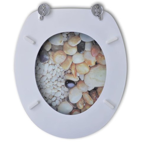  Deski sedesowe, 2 szt., MDF, wzór kamyków Lumarko!