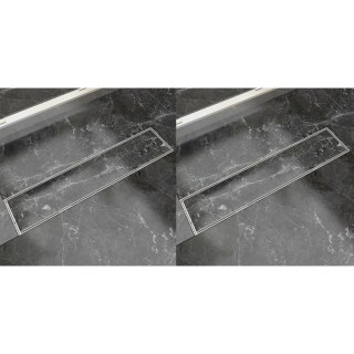  Odpływ prysznicowy liniowy, 2 szt., 530x140 mm, stal nierdzewna Lumarko!