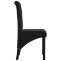  Krzesła do jadalni, 6 szt., czarne, tapicerowane tkaniną Lumarko!