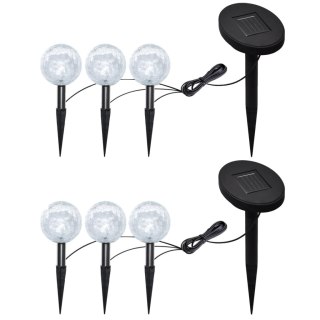  Lampy ogrodowe LED, 6 szt., z panelami solarnymi i szpikulcami Lumarko!