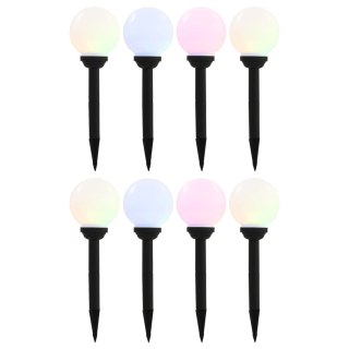  Lampy solarne do ogrodu, 8 szt., LED, kuliste, 15 cm, RGB Lumarko!