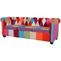  Zestaw 2 sof Chesterfield, obicie materiałowe Lumarko!