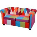  Zestaw 2 sof Chesterfield, obicie materiałowe Lumarko!