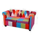  Zestaw 2 sof Chesterfield, obicie materiałowe Lumarko!