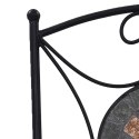  3-cz. zestaw mebli bistro z mozaiką, szary/pomarańcz, ceramika Lumarko!