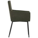  Krzesła stołowe z podłokietnikami, 4 szt., brązowe, tkanina Lumarko!