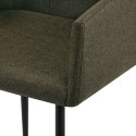  Krzesła stołowe z podłokietnikami, 4 szt., brązowe, tkanina Lumarko!