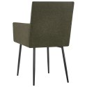  Krzesła stołowe z podłokietnikami, 6 szt., brązowe, tkanina Lumarko!
