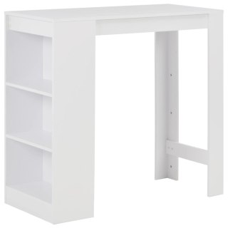  Stolik barowy z półkami, biały, 110 x 50 x 103 cm Lumarko!