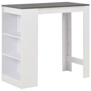  Stolik barowy z półkami, biały, 110 x 50 x 103 cm Lumarko!